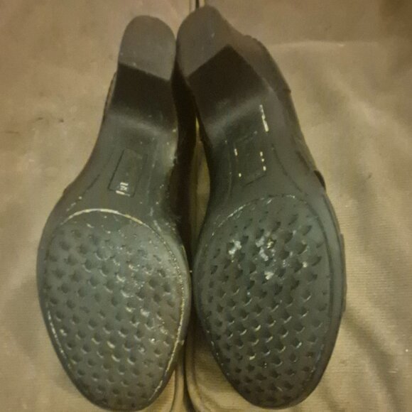 Cobb Hill New Balance Stacy black chunky heel sz9N leather upper twist detail - Picture 5 of 6